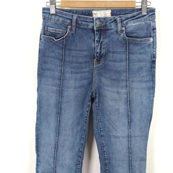 Free People High Low Raw Hem Skinny Jeans size 27 - Picture 3 of 9